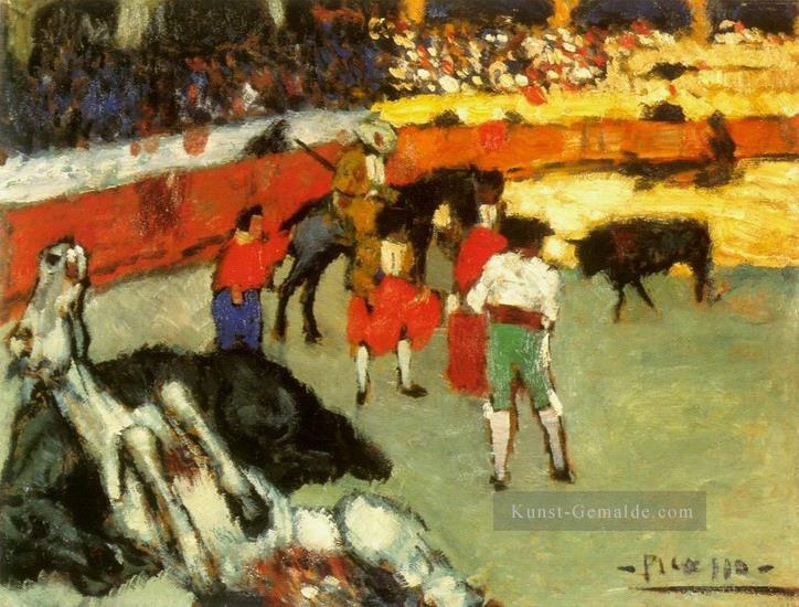 Stierkampf 3 1900 2 Kubismus Pablo Picasso Ölgemälde